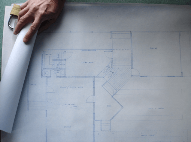 Specific blueprints to building a home. 